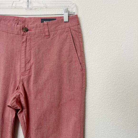 [Bonobos] Sim Straight Chino Pants Coral Red Flat Front Casual Men's Size 32x32 - Picture 7 of 10